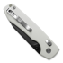 Vosteed Raccoon Crossbar - G-10 White - B/W Drop sulankstomas peilis