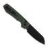 Coltello pieghevole Vosteed Raccoon Crossbar - Micarta Green - B/W Cleaver