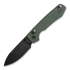 Vosteed Raccoon Crossbar - Micarta Green - B/W Drop sulankstomas peilis