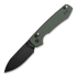 Coltello pieghevole Vosteed Raccoon Crossbar - Micarta Green - B/W Drop