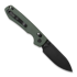 Coltello pieghevole Vosteed Raccoon Crossbar - Micarta Green - B/W Drop