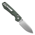 Vosteed Raccoon Crossbar - Micarta Green - Satin Drop sulankstomas peilis