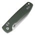 Vosteed Raccoon Crossbar - Micarta Green - Satin Drop sulankstomas peilis