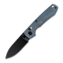 Couteau pliant Vosteed Raccoon TiSlim Crossbar - Blackwash - Titanium, Acid Wash Blue