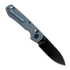 Couteau pliant Vosteed Raccoon TiSlim Crossbar - Blackwash - Titanium, Acid Wash Blue
