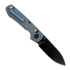 Couteau pliant Vosteed Raccoon TiSlim Crossbar - Blackwash - Titanium, Acid Wash Blue