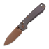 Vosteed Raccoon TiSlim Crossbar - Copper Dune Drop - Titanium sulankstomas peilis, Dark Reddish Purple