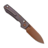 Vosteed Raccoon TiSlim Crossbar - Copper Dune Drop - Titanium sulankstomas peilis, Dark Reddish Purple