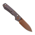 Vosteed Raccoon TiSlim Crossbar - Copper Dune Drop - Titanium kääntöveitsi, Dark Reddish Purple