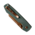 Vosteed Raccoon Top Liner Lock - Copper Dune Bowie - Micarta folding knife, green