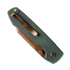 Vosteed Raccoon Top Liner Lock - Copper Dune Bowie - Micarta folding knife, green
