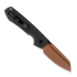 Vosteed Raccoon Top Liner Lock - Copper Dune Sheepsfoot - Micarta Taschenmesser, schwarz