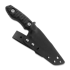Wander Tactical Barracuda veitsi, Raw finish, black handle