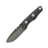 Wander Tactical Scrambler 刀, Raw finish, black handle