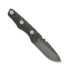 Wander Tactical Scrambler veitsi, Raw finish, black handle