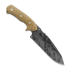 Wander Tactical Smilodon kniv, black blood, brown handle