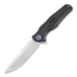 We Knife 601SPL Hand Rubbed Satin 折叠刀, 黑色 601SBK