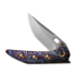 We Knife Attor, Flamed/Gold Ti, Polished BB WE23037-2
