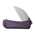 We Knife Banter Wharncliffe, Purple Canvas Micarta, Stonewash WE19068J-2