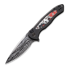 We Knife BL Kitefin Damasteel, Black Ti/Nebula Fat CF WE19002N-DS1