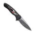 We Knife BL Kitefin Damasteel, Black Ti/Nebula Fat CF WE19002N-DS1