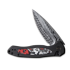 We Knife BL Kitefin Damasteel, Black Ti/Nebula Fat CF WE19002N-DS1