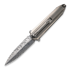 We Knife Diatomic Damasteel, Polished Bead Blasted Titanium WE22032-DS1