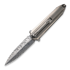 We Knife Diatomic Damasteel, Polished Bead Blasted Titanium WE22032-DS1
