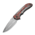 We Knife Equivik Damasteel, Polished Gray Ti, Lava Flow Fat CF WE23020-DS1