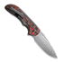 We Knife Equivik Damasteel, Polished Gray Ti, Lava Flow Fat CF WE23020-DS1