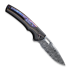 We Knife Exciton, Black Titanium, Flamed, Damasteel WE22038A-DS1