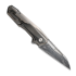 We Knife Falcaria Damasteel, Polished/Bead Blasted Ti WE23012B-DS1