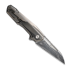 We Knife Falcaria Damasteel, Polished/Bead Blasted Ti WE23012B-DS1