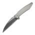 We Knife Fluxor Damasteel, Polished Bead Blast Titanium WE23071-DS1