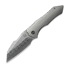 We Knife High-Fin XL Damasteel sulankstomas peilis, Satin Polished Ti WE24010-DS1