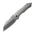 We Knife High-Fin XL Damasteel 折叠刀, Satin Polished Ti WE24010-DS1