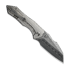 We Knife High-Fin XL Damasteel sulankstomas peilis, Satin Polished Ti WE24010-DS1