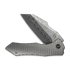 We Knife High-Fin XL Damasteel sulankstomas peilis, Satin Polished Ti WE24010-DS1