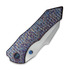 We Knife High-Fin XL sulankstomas peilis, Diamond Pattern Flamed Ti, Satin WE24010-5