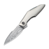 We Knife Krait Snake Damasteel 折叠刀, Gray Titanium WE24084-DS1