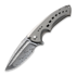 We Knife Nexusia Damasteel, Polished Bead Blasted Titanium WE22044-DS1