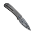 We Knife Qubit Damasteel, Polished Orange Peel Textured Ti WE22030F-DS1