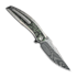 We Knife Quinseris Damasteel, Crystalized Silver Ti/Jungle Wear WE23093-DS1