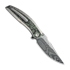 We Knife Quinseris Damasteel, Crystalized Silver Ti/Jungle Wear WE23093-DS1