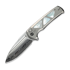We Knife Sylox Damasteel, Polished BB Ti/Mother Of Pearl WE24027-DS1