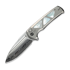 We Knife Sylox Damasteel, Polished BB Ti/Mother Of Pearl WE24027-DS1