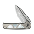 We Knife Sylox Damasteel, Polished BB Ti/Mother Of Pearl WE24027-DS1
