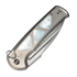 We Knife Sylox Damasteel, Polished BB Ti/Mother Of Pearl WE24027-DS1