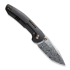 We Knife Trogon Damascus, Black Titanium WE22002B-DS1