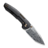 We Knife Trogon Damascus, Black Titanium WE22002B-DS1